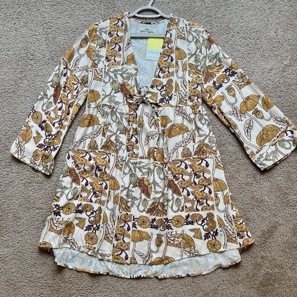 Maaji Other - NWT! Maaji  Floral Spring Garden  3/4 Sleeves Short Swim Cover Up‎ Size M